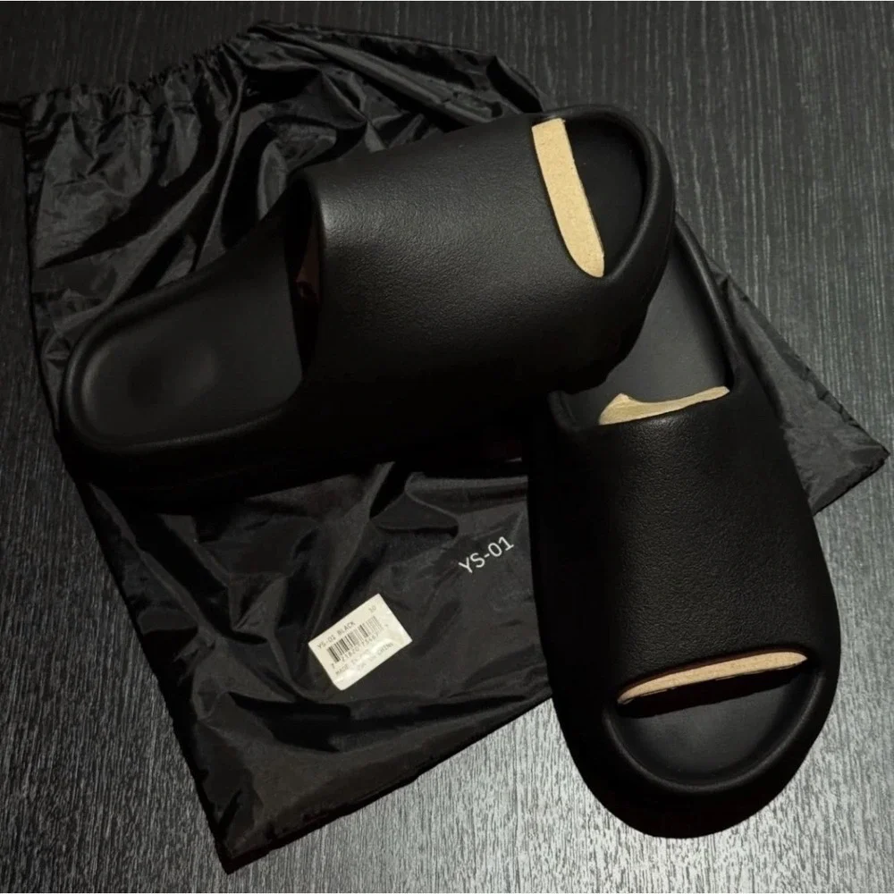 Yeezy YS01 Slide Black Mens Size 12M YS-01 Foam Sandal Slip On